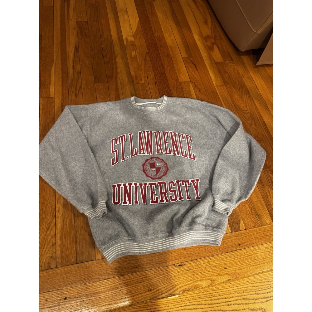 Vintage‎ St. Lawrence University Crewneck Sweatshirt Fleece Women's S Spellout